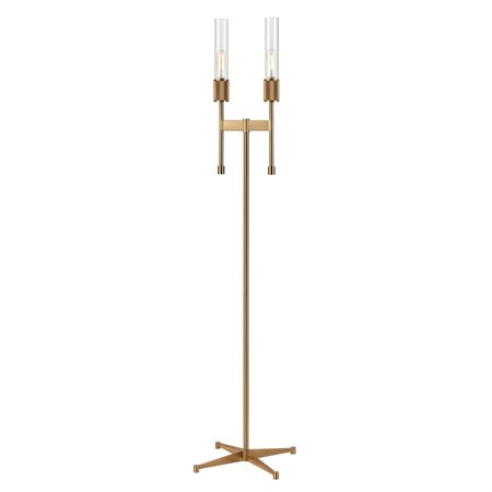 ELK HOME Beaconsfield 65'' High 2-Light Floor Lamp - Aged Brass H0019-9577